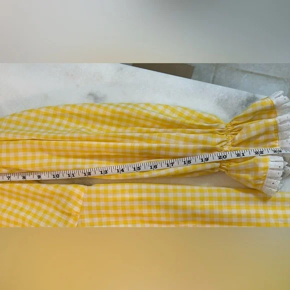 Handmade Prairie cottage-core Gingham Dress - Picture 11 of 16